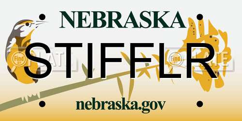 STIFFLR Nebraska License Plate