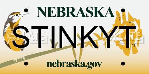 STINKYT Nebraska License Plate