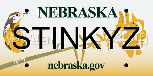 STINKYZ Nebraska License Plate