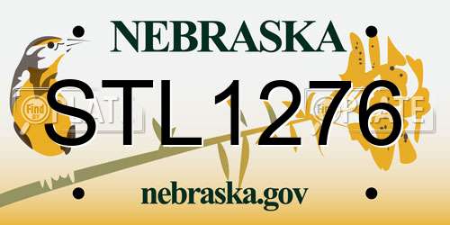 STL1276 Nebraska License Plate