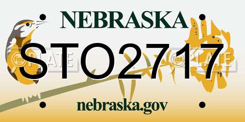 STO2717 Nebraska License Plate