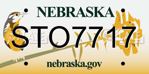 STO7717 Nebraska License Plate