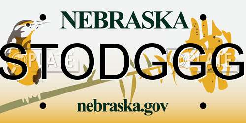 STODGGG Nebraska License Plate