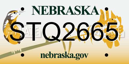 STQ2665 Nebraska License Plate