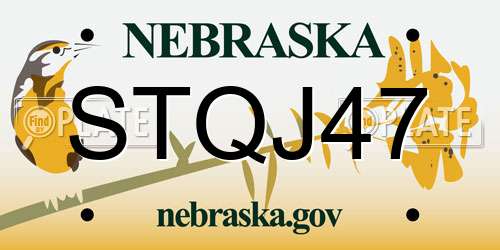 STQJ47 Nebraska License Plate