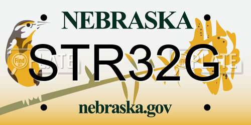 STR32G Nebraska License Plate