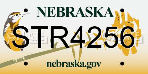 STR4256 Nebraska License Plate