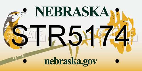 STR5174 Nebraska License Plate