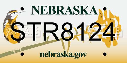 STR8124 Nebraska License Plate