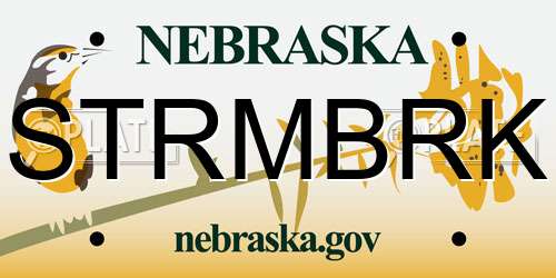 STRMBRK Nebraska License Plate