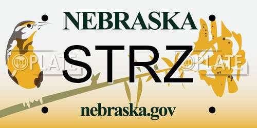 STRZ Nebraska License Plate