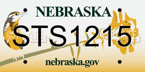 STS1215 Nebraska License Plate