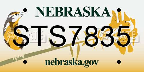 STS7835 Nebraska License Plate