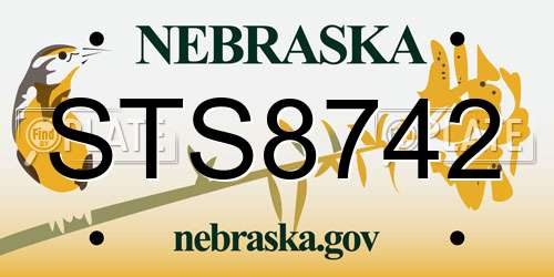 STS8742 Nebraska License Plate