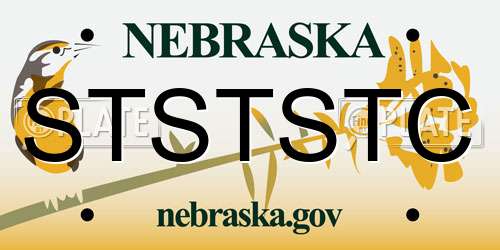 STSTSTC Nebraska License Plate
