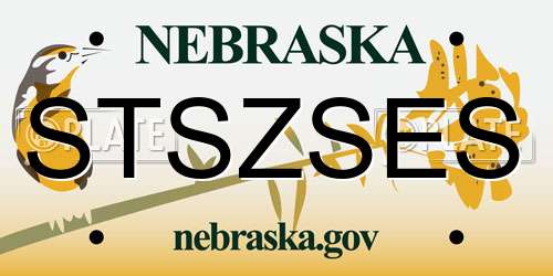 STSZSES Nebraska License Plate