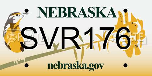 SVR176 Nebraska License Plate