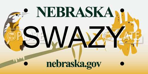 SWAZY Nebraska License Plate