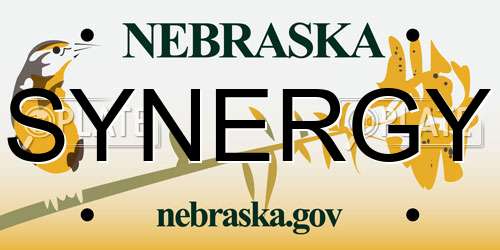 SYNERGY Nebraska License Plate