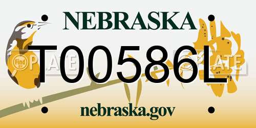 T00586L Nebraska License Plate