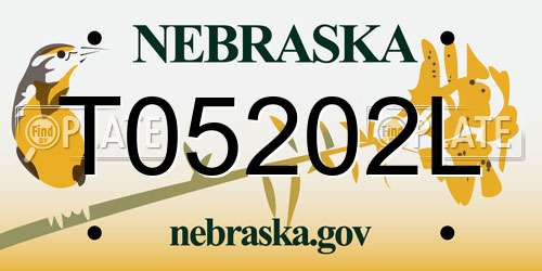 T05202L Nebraska License Plate