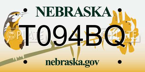 T094BQ Nebraska License Plate