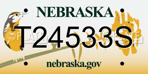 T24533S Nebraska License Plate