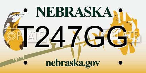 T247GG Nebraska License Plate