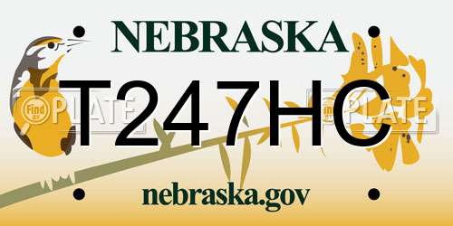 T247HC Nebraska License Plate