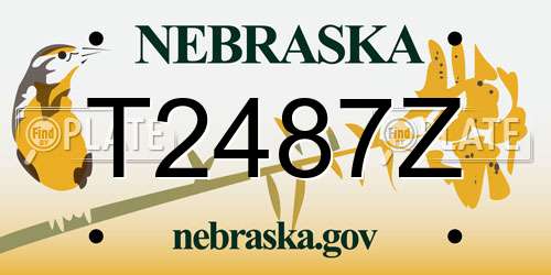 T2487Z Nebraska License Plate