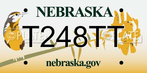 T248TT Nebraska License Plate
