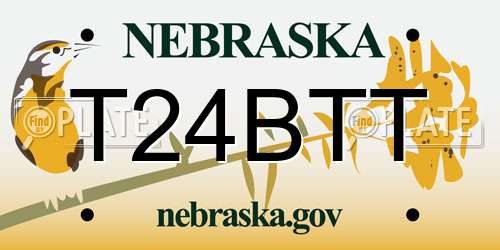 T24BTT Nebraska License Plate