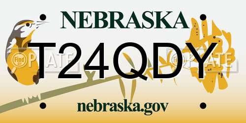 T24QDY Nebraska License Plate