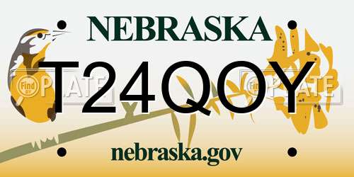 T24QOY Nebraska License Plate