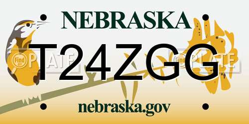 T24ZGG Nebraska License Plate