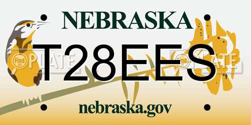 T28EES Nebraska License Plate