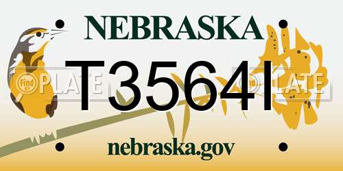 T3564I Nebraska License Plate