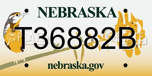 T36882B Nebraska License Plate