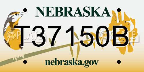 T37150B Nebraska License Plate