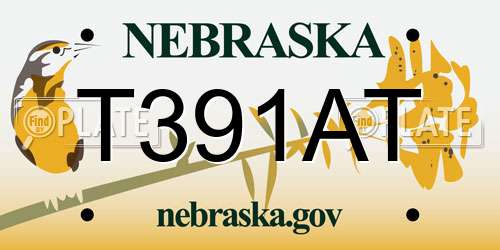 T391AT Nebraska License Plate