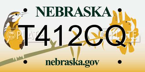 T412CQ Nebraska License Plate