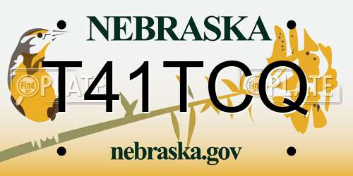 T41TCQ Nebraska License Plate