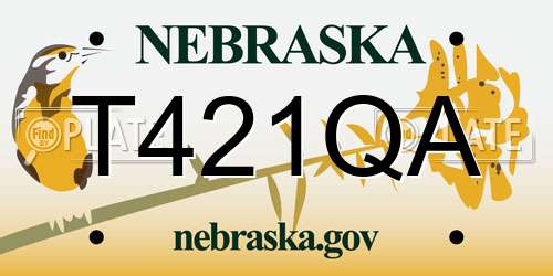 T421QA Nebraska License Plate