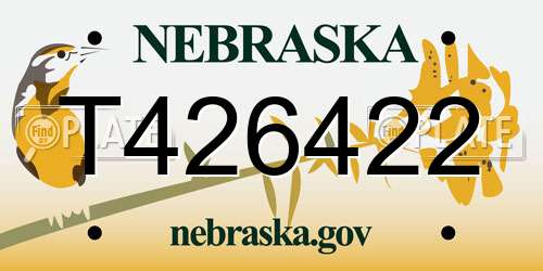 T426422 Nebraska License Plate
