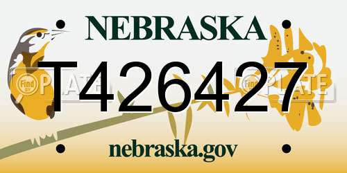 T426427 Nebraska License Plate