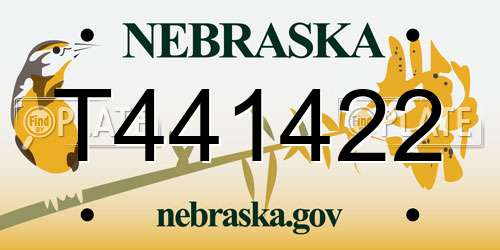 T441422 Nebraska License Plate