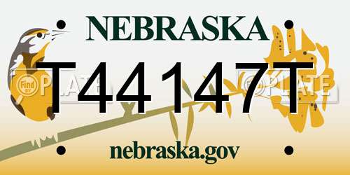 T44147T Nebraska License Plate
