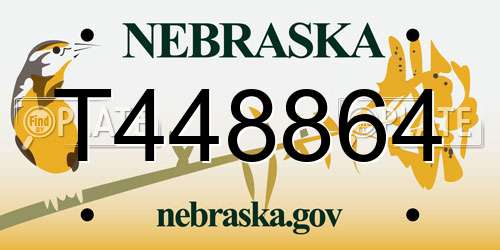 T448864 Nebraska License Plate