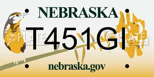 T451GI Nebraska License Plate