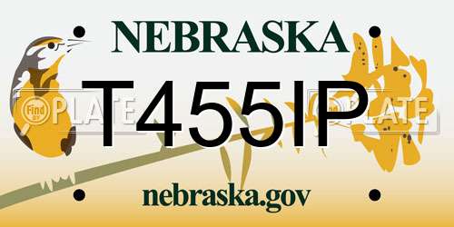 T455IP Nebraska License Plate